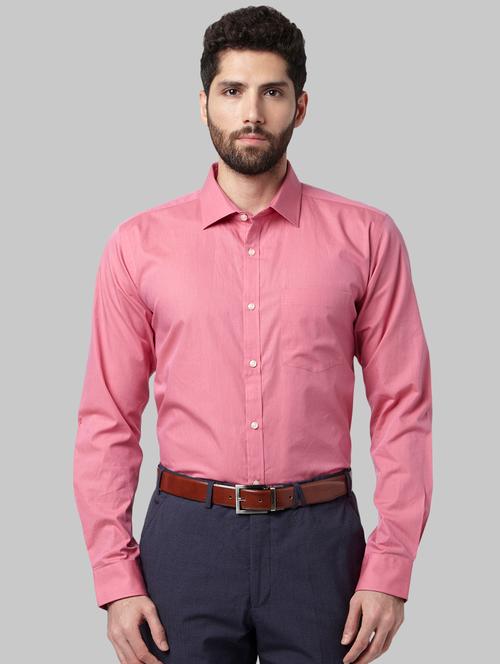 pink solid formal shirt - 17604103 - Very Small Image - 1