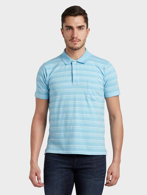 blue striped polo t-shirt - 17605817 - Very Small Image - 1