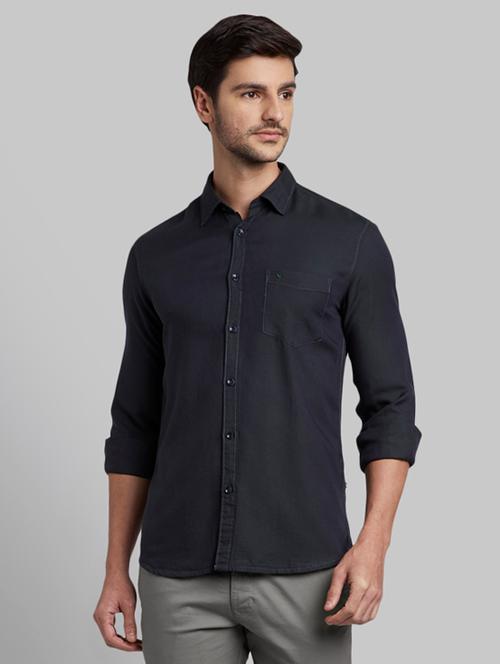 green solid casual shirt - 17606100 - Very Small Image - 1