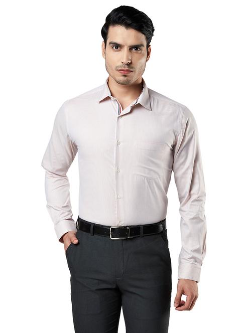 orange self design formal shirt - 17606337 - Very Small Image - 1