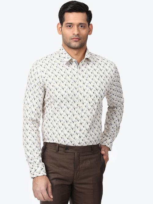 off white printed formal shirt - 17606362 - Very Small Image - 1