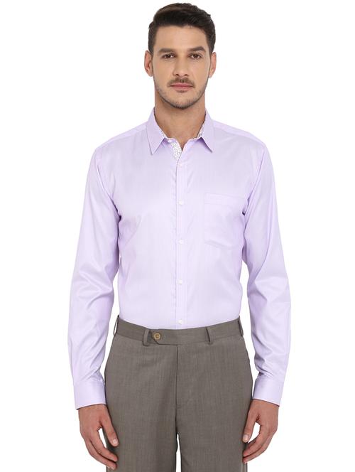 purple self design formal shirt - 17606366 - Very Small Image - 1