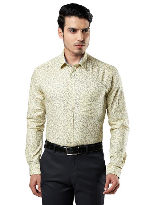 yellow printed formal shirt - 17606384 - Very Small Image - 1