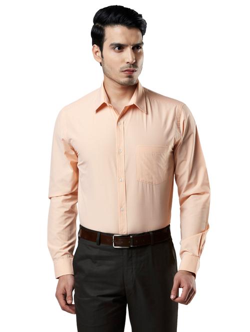 orange checkered formal shirt - 17606402 - Very Small Image - 1
