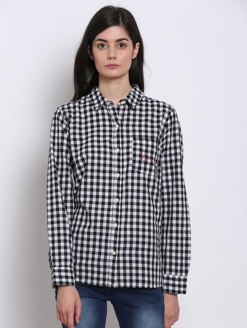 long sleeved checkered shirt - 17606632 - Very Small Image - 1