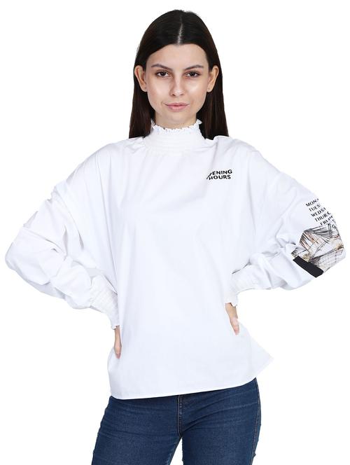 white printed regular top - 17606645 - Very Small Image - 1