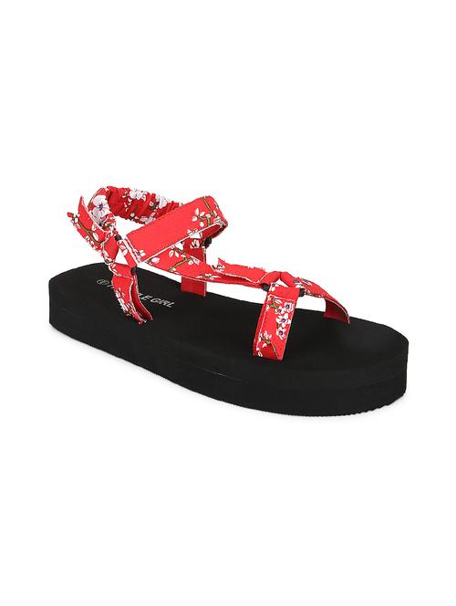 red canvas slip on sandals - 17607148 - Very Small Image - 1