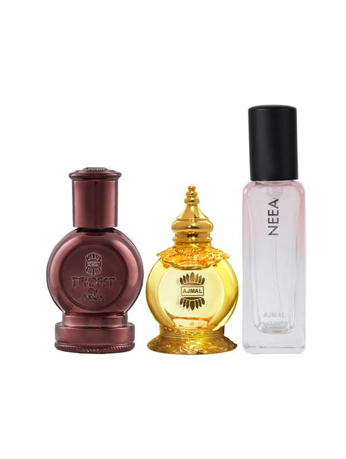 ajmal tempest & mukhallat al wafa each of 12ml cp & neea edp of 20ml (total 44ml) for unisex + 2 parfum testers - 17607225 - Very Small Image - 1
