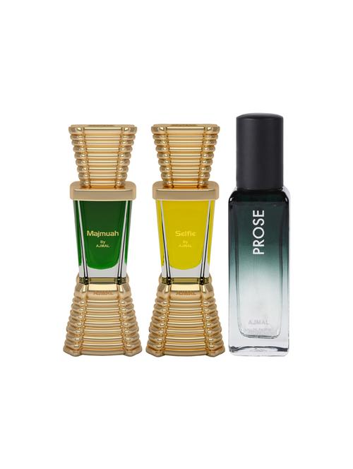 ajmal majmua 10ml and selfie cp each 10ml & prose edp 20ml (total 40ml) for unisex + 2 parfum testers - 17607349 - Very Small Image - 1