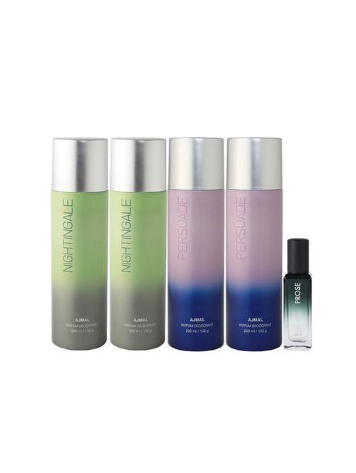 ajmal 2 distraction & 2 persuade deo each 200ml & prose edp 20ml (total 820ml) for unisex + 2 parfum testers - 17607389 - Very Small Image - 1