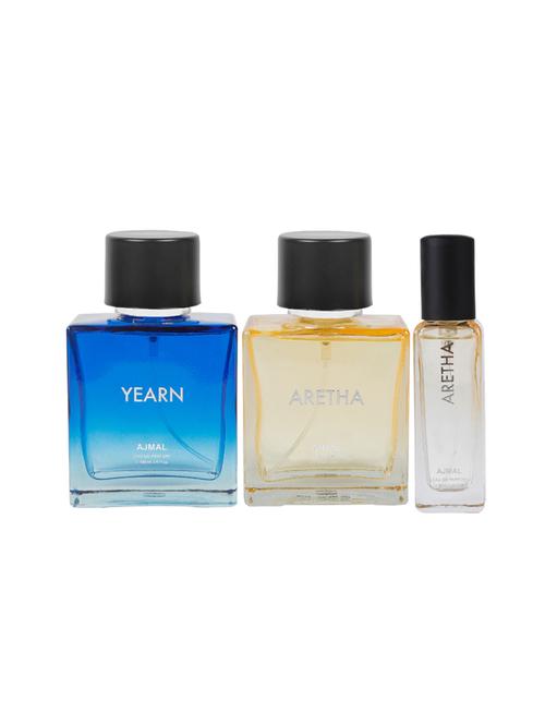 ajmal ascend & neea edp each 100ml & aretha edp 20ml pack of 3 (total 220ml) for men & women + 2 parfum testers - 17607422 - Very Small Image - 1