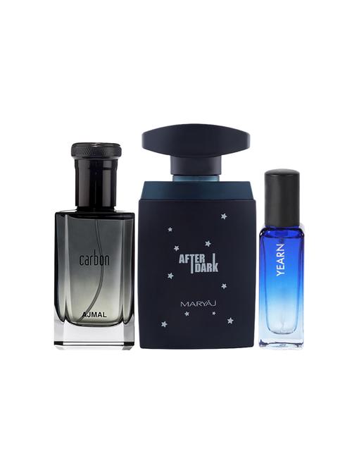 ajmal carbon & after dark each of 100ml & yearn edp 20ml edp (total 220ml) for unisex + 2 parfum testers - 17607491 - Very Small Image - 1