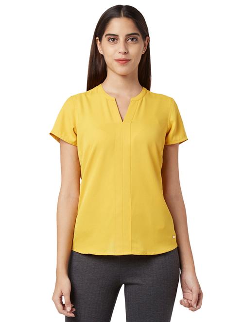 mandarin neck solid top - 17608146 - Very Small Image - 1