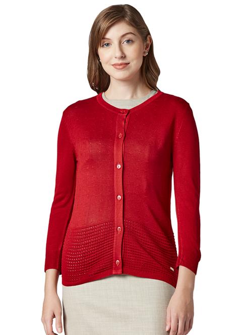 v-neck solid cardigan - 17608566 - Very Small Image - 1