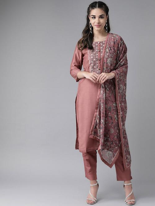 purple silk kurta pant set - 17608662 - Very Small Image - 1