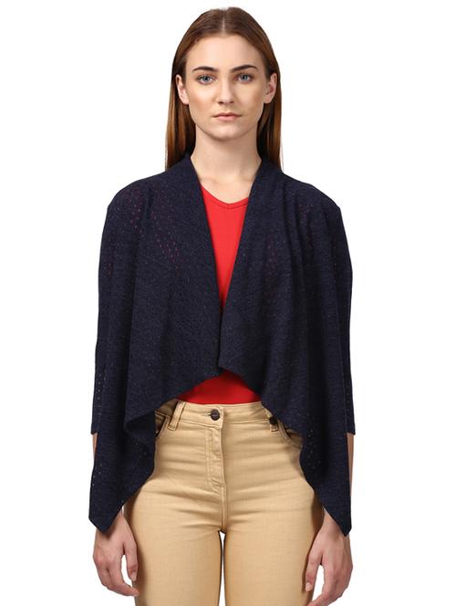 navy blue regular shrug - 17608945 - Very Small Image - 1