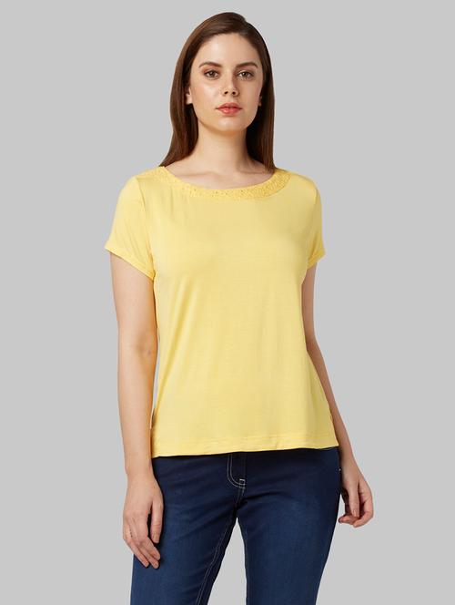 yellow viscose regular tshirt - 17608954 - Very Small Image - 1