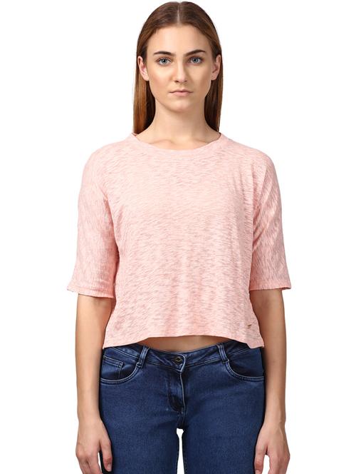 round neck melange tee - 17608963 - Very Small Image - 1