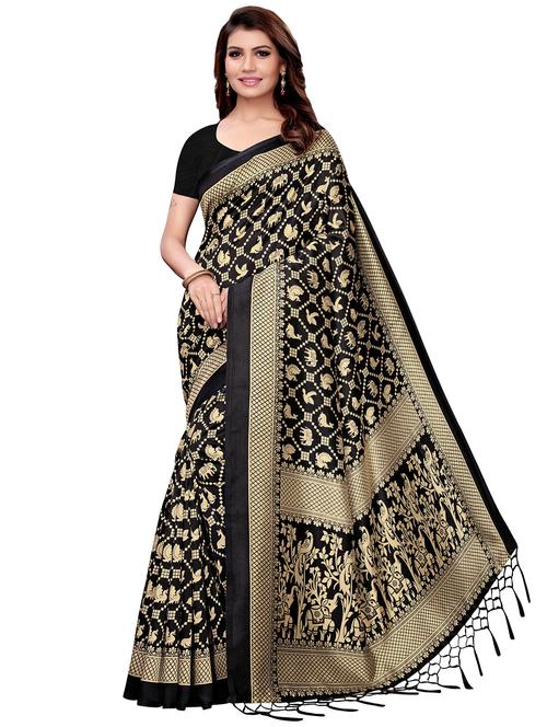 conversational printed saree with blouse - 17609348 - Very Small Image - 1
