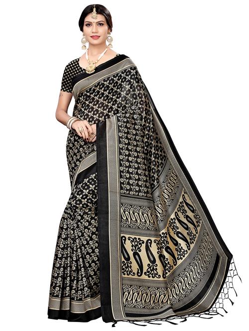 floral printed saree - 17609369 - Very Small Image - 1