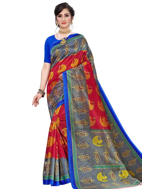 conversational printed saree with blouse - 17609568 - Very Small Image - 1