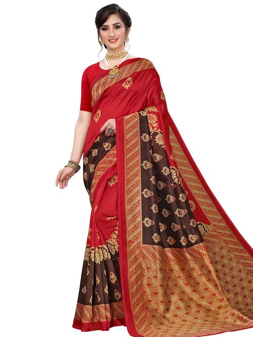 floral printed saree - 17609575 - Very Small Image - 1