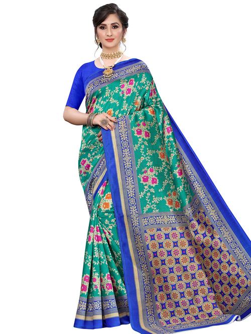 floral printed saree - 17609587 - Very Small Image - 1