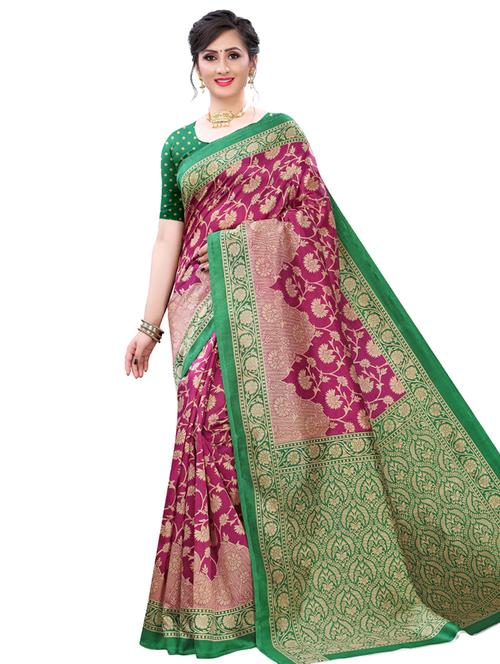 floral printed saree - 17609669 - Very Small Image - 1