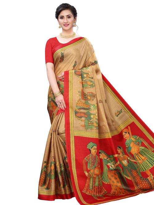 madhubani printed saree - 17609697 - Very Small Image - 1