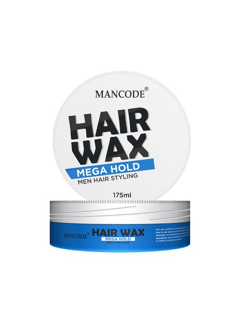 mancode gel wax mega hold for shining and conditioning hair, hair styling gel wax, twisting & smooth edges, 175ml - 17609804 - Very Small Image - 1