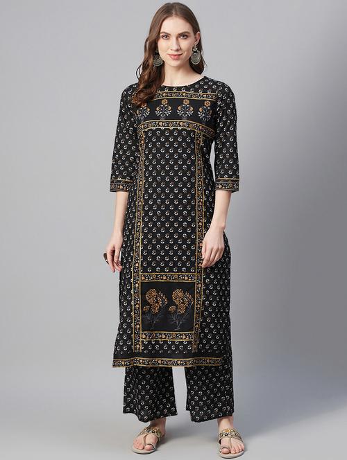 floral straight kurta - 17609834 - Very Small Image - 1