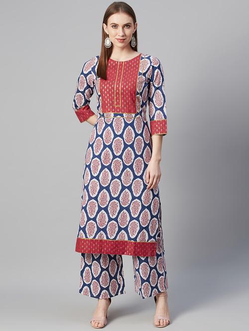 printed straight kurta - 17609839 - Very Small Image - 1