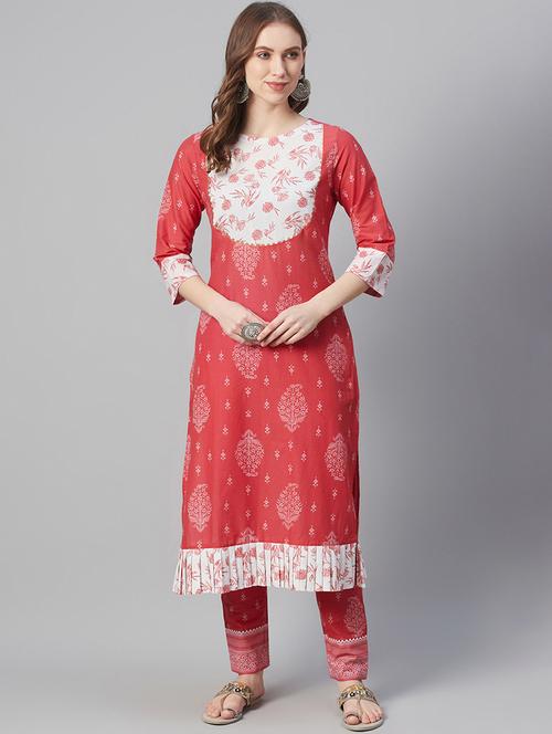 printed straight kurta - 17609854 - Very Small Image - 1