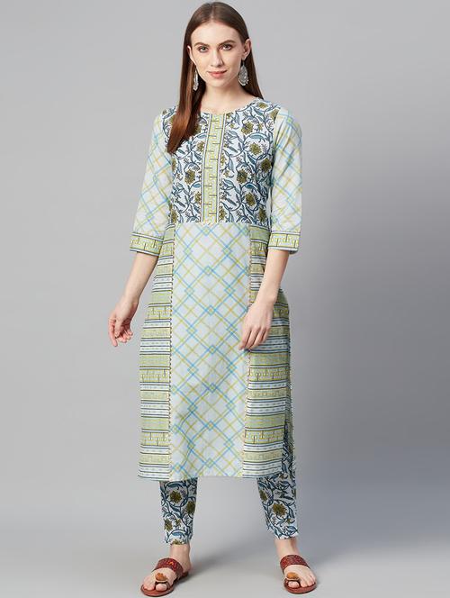 printed straight kurta - 17609857 - Very Small Image - 1