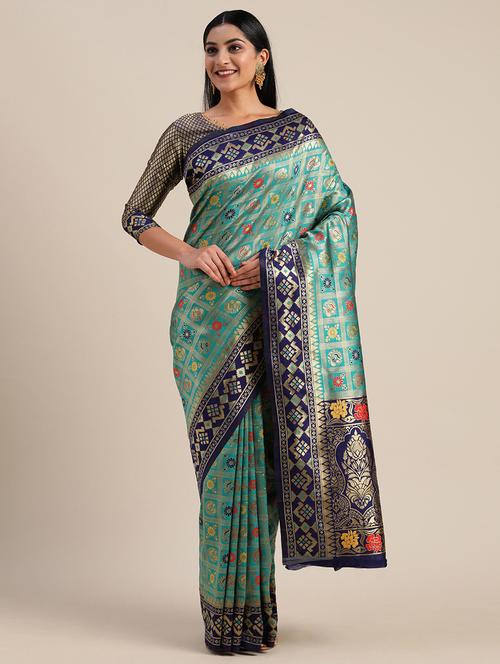 jacquard patola saree - 17610440 - Very Small Image - 1