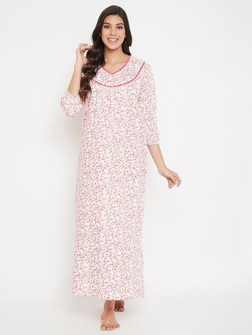 pink cotton nighty - 17610628 - Very Small Image - 1