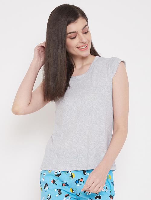 round neck sleepwear tee - 17610666 - Very Small Image - 1