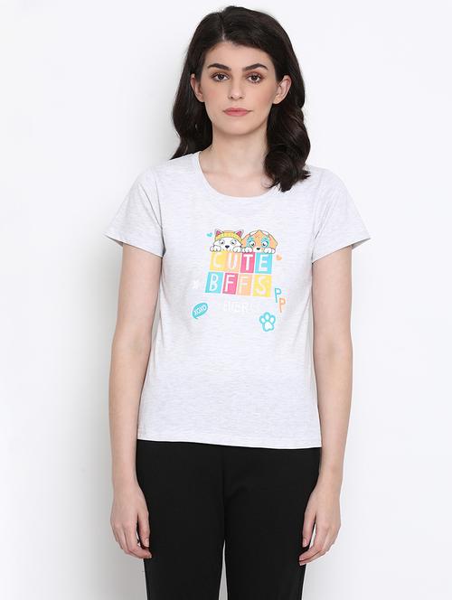 round neck sleepwear tee - 17610673 - Very Small Image - 1
