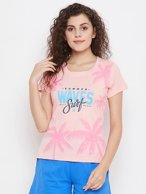 round neck printed tee - 17610681 - Very Small Image - 1