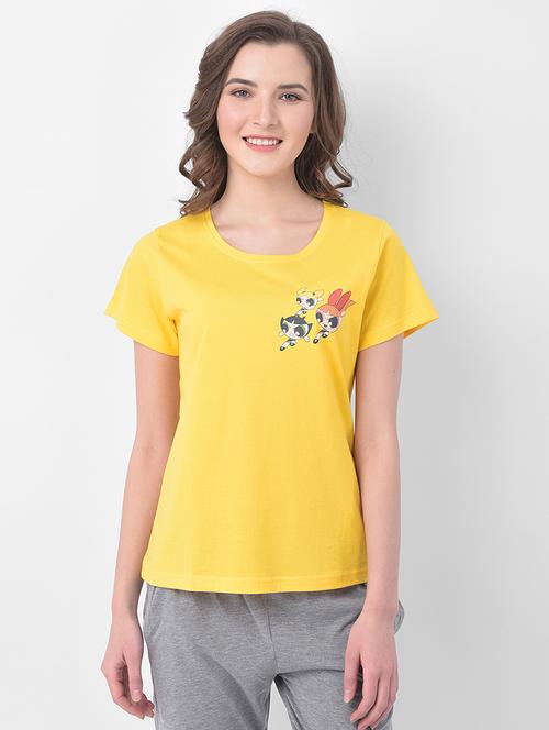 round neck printed tee - 17610686 - Very Small Image - 1