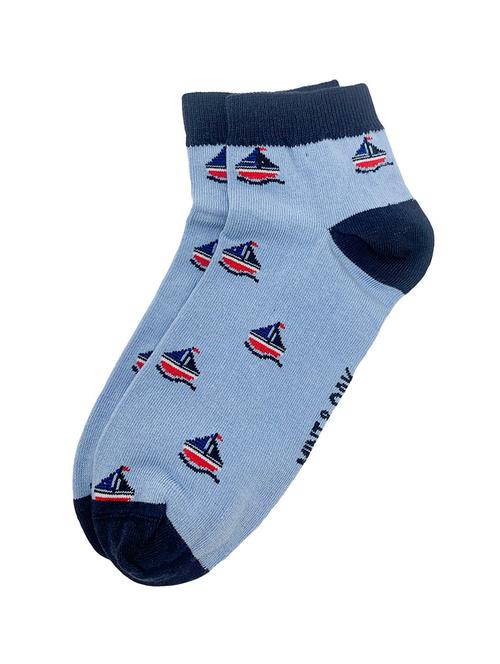 men blue printed ankle length sock - 17610711 - Very Small Image - 1