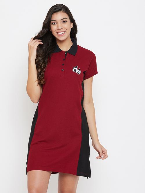red cotton sleepshirts - 17610989 - Very Small Image - 1