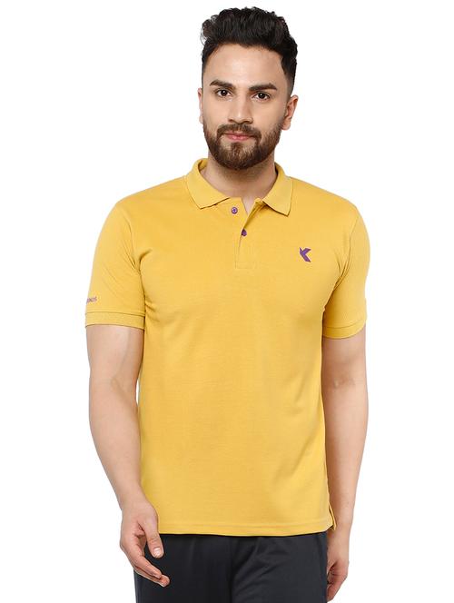 yellow solid polo t-shirt - 17611244 - Very Small Image - 1
