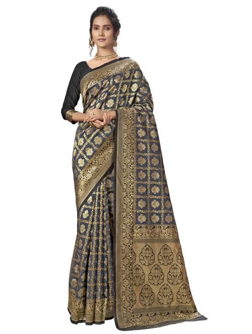 jacquard woven saree - 17611861 - Very Small Image - 1
