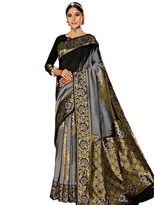 jacquard woven saree - 17612324 - Very Small Image - 1