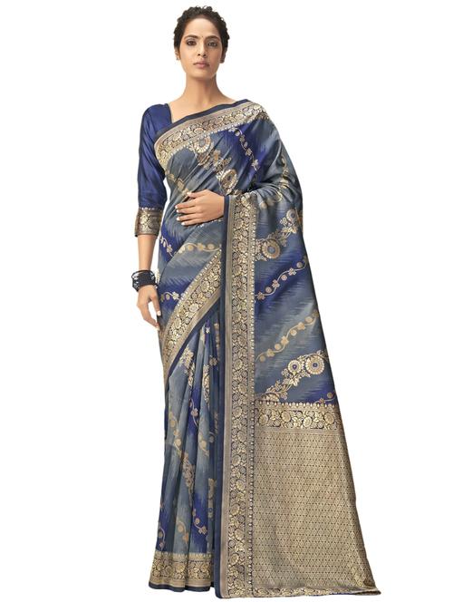 jacquard woven saree - 17612405 - Very Small Image - 1