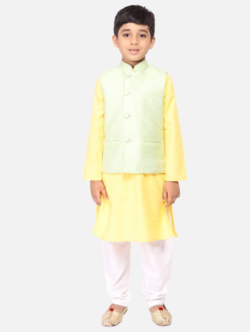 yellow cotton kurta sets - 17612977 - Very Small Image - 1