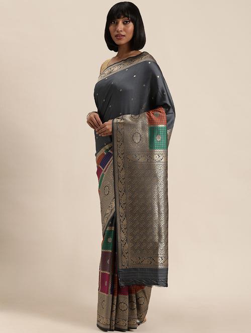 zari kanjivaram saree - 17613026 - Very Small Image - 1
