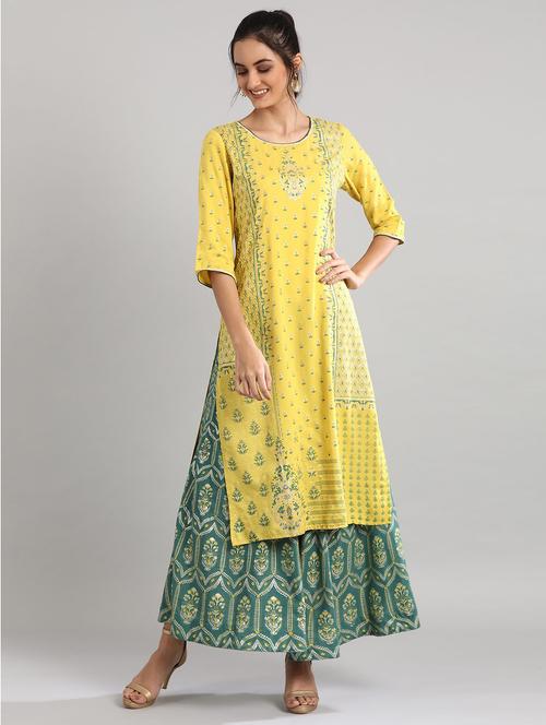 printed straight kurta - 17613252 - Very Small Image - 1