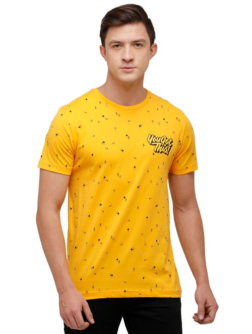 yellow printed t-shirt - 17613581 - Very Small Image - 1